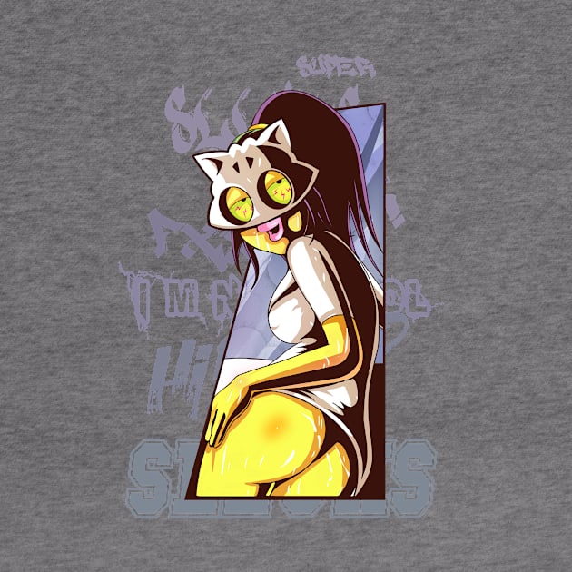 Dope Slluks dancing girl character looking for trouble drawing by slluks_shop